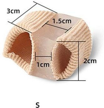 Aloisia Silikon Zehenspreizer Bunion Hallux Valgus Corrector, Beige - Bild 1