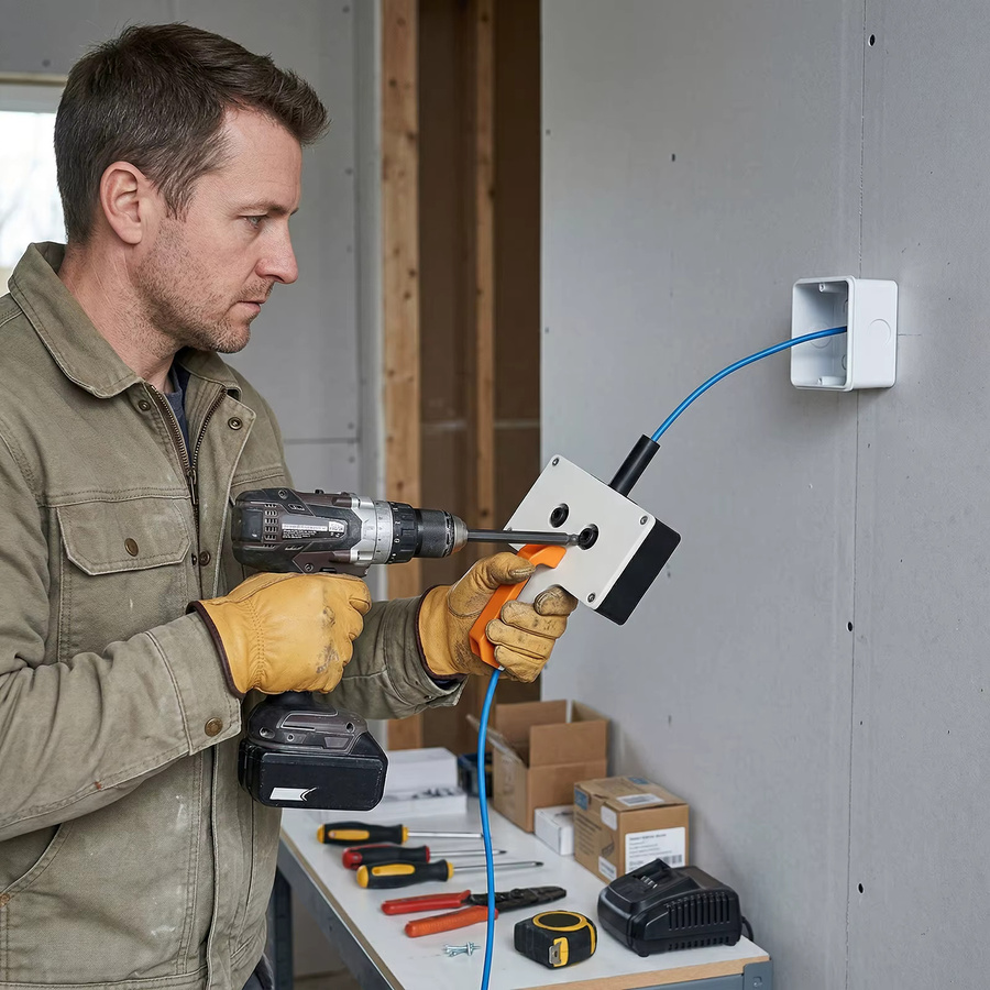 VAKIND Kabelzieher für Rohrleitungen in Orange, Kabelziehwerkzeug für Kabel bis max. 0,3 Zoll Dicke, ideal für Elektriker in engen Räumen und Wänden - Bild 3
