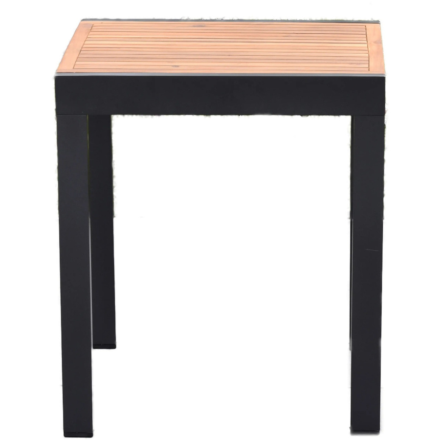 Merxx Gartentisch rechteckig ausziehbar aus Akazie und Aluminium in Natur-Grau/Braun, B/H: 65 x 75 cm - Bild 2