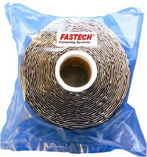 FASTECH Klettband zum Aufkleben mit Hotmelt-Haftteil, Schwarz, Länge: 500 cm, Breite: 5 cm - Bild 1