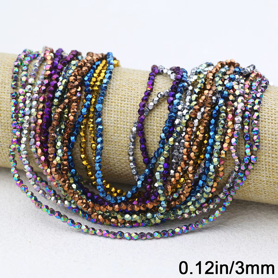 JHNBY Perlen Hämatit, bunt, 3 mm, Unisex - Bild 4