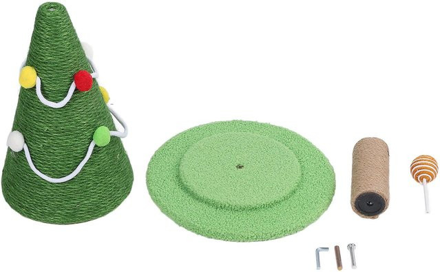 Katzenkratzbaum im Weihnachtsbaum-Stil von Aimo mit Sisal in Beige, B/T/H: 30 x 30 x 47 cm - Bild 1