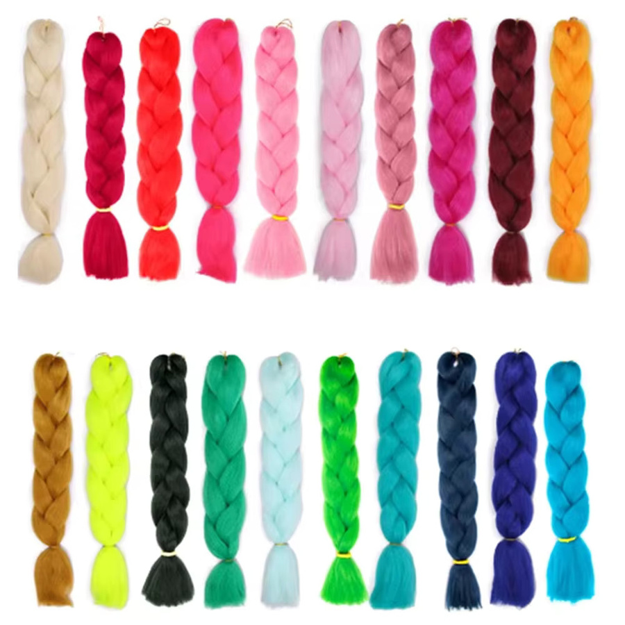 SHES BEAUTY Jumbo-Zöpfe Kanekalon-Flechthaar, bunt, Kinder - Bild 2