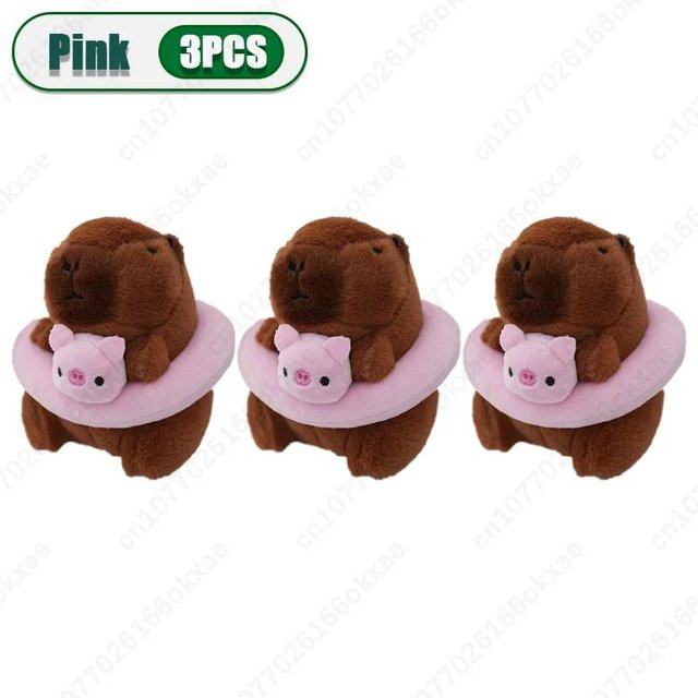 Linyi toy Kapybara Plüschtier Schlüsselanhänger, 1-30 Stück, braun - Bild 1