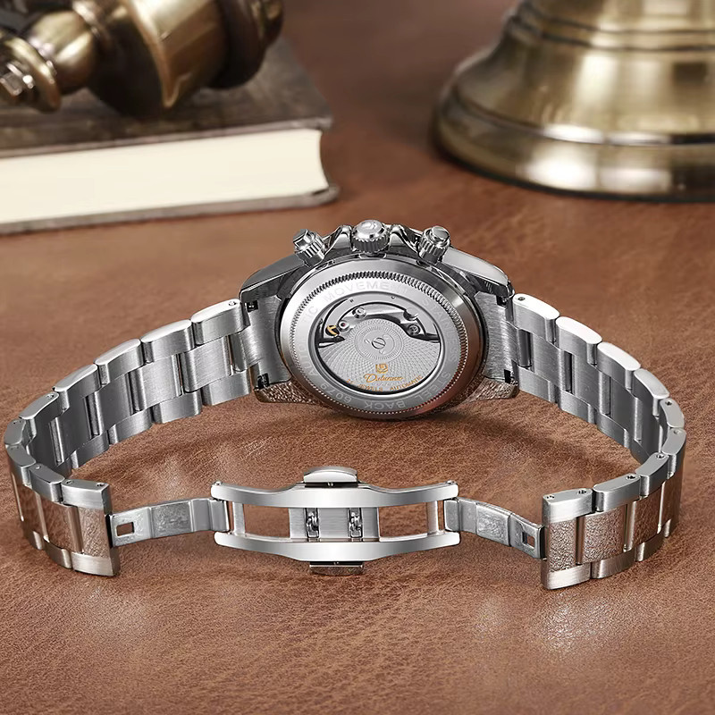 Dulunwe Armbanduhr Edelstahl, Analoguhr, Blau, Herren - Bild 6
