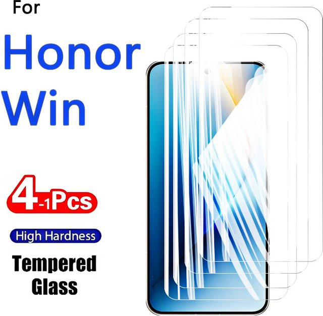 Set aus 1–4 HD-Displayschutzfolien für Honor Win, gehärtetes Glas mit 9H Härtegrad, transparent und kratzfest - Bild 1