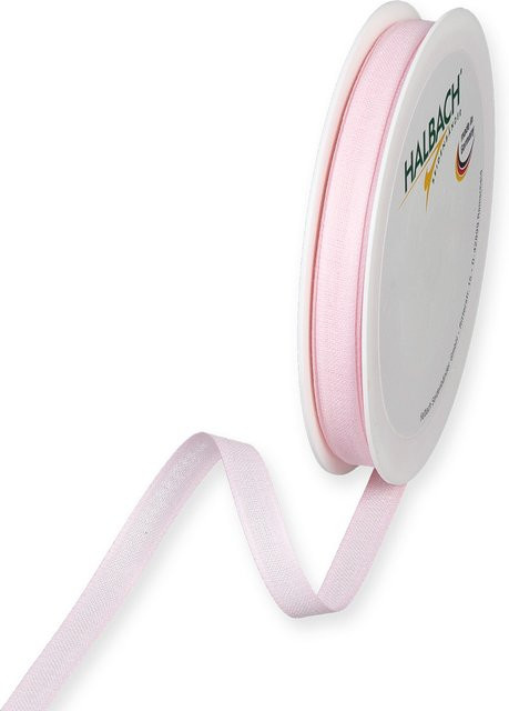 Halbach Dekoband in Baumwolloptik aus Polyester, Hellrosa, Breite: 10 mm, Länge: 7 m - Bild 1
