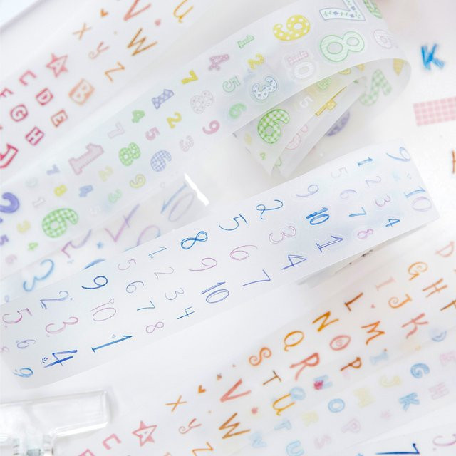 Daily Composition Series Washi Tape Dekoratives Etikettenband für Scrapbook und Tagebuch, Mehrfarbig, Breite: 4 cm, Länge: 2 m - Bild 1