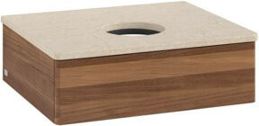 V&B Waschtischunterschrank Antao ohne Frontstruktur mit Beleuchtung, Farbe: Walnut, B/T/H: 60 x 50 x 19 cm - Bild 1