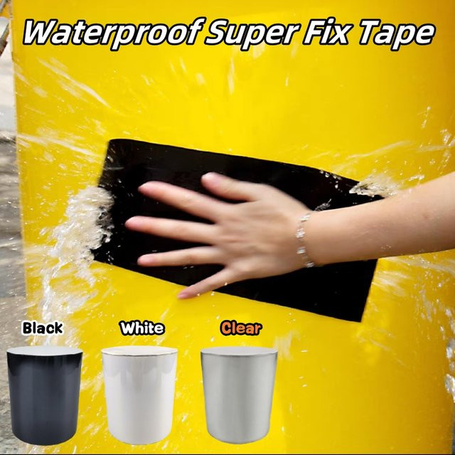 Wasserdichtes Anti-Leckage Reparaturband aus Gummi in Schwarz oder Transparent zur Leckage-Reparatur - Bild 1