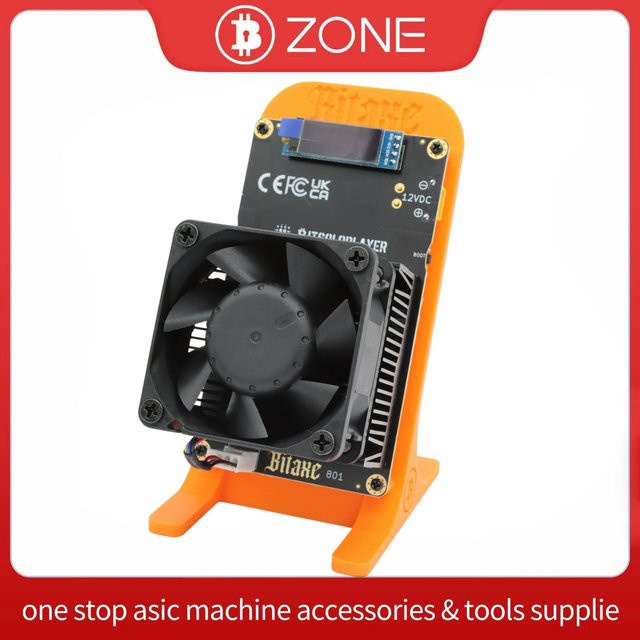 Bitsoloplayer Bitaxe GT 801 Open-Source Bitcoin Miner in Orange mit Netzteil - Bild 1