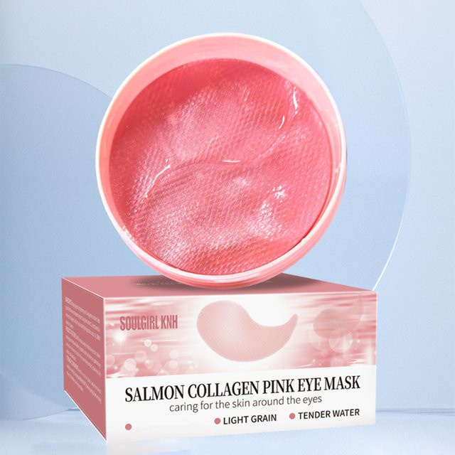 Rosa PDRN Hydrolysierte Kollagen-Gel-Augenmaske, 60 Stück, Unisex - Bild 1