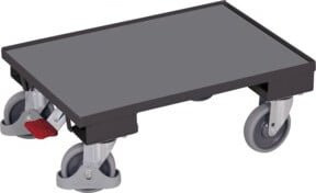 VarioFit Euro-System-Roller mit 10 mm Bodenrand in Anthrazit RAL 7016 aus Stahl, B: 61,0 cm, H: 23,5 cm, T: 41,5 cm - Bild 1