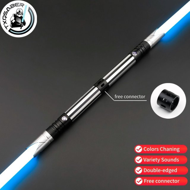 TXQSABER Smooth Swing Lichtschwert Neo Pixel SNV4 RGB, Doppelklingen-Schwert, Metallgriff - Bild 1