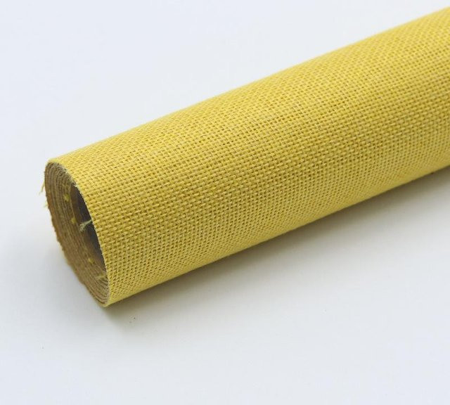 Selbstklebende Leinenstofftapete von beautybaby in Gelb, abnehmbarer Hanfstoff im Vintage-Stil für Bastelarbeiten und Dekoration, Breite: 145 cm, Länge: 1 m - Bild 1