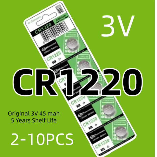 Koonenda CR1220 Alkaline Knopfzelle Silber 3V für Spielzeug, Uhren und Fernbedienungen - Bild 1