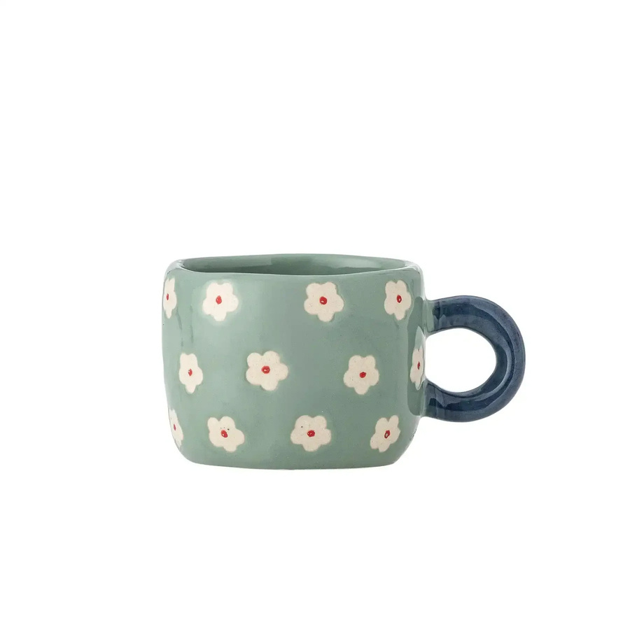 Bloomingville Becher Nini aus Steingut in Blau, 110 ml - Bild 1