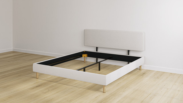 Emma Original Bett in Beige mit gepolstertem Rahmen, B/T: 160 x 200 cm - Bild 1