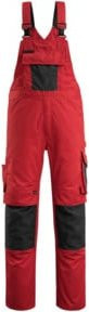Mascot Augsburg Latzhose rot/schwarz mit Reflexstreifen und Cordura-Material Größe 82C42 - Bild 1