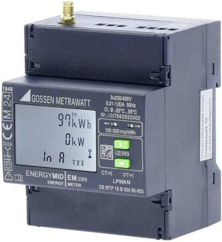 Gossen Metrawatt EM2389 U2389-V039 Drehstromzähler mit Wandleranschluss 5 A in Grau - Bild 1