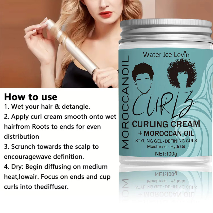 Water Ice Levin Coconut Oil Curling Cream, Creme für alle Haartypen - Bild 4