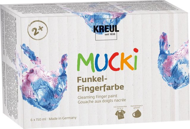 Kreul Kinder MUCKI Funkel-Fingerfarbe 6er-Set - Bild 1