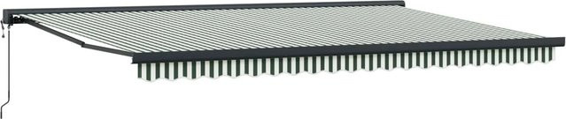 vidaXL Markise aus Polyester und Aluminium in Grün-Weiß, B/T/H: 500 x 300 x 165 cm - Bild 1