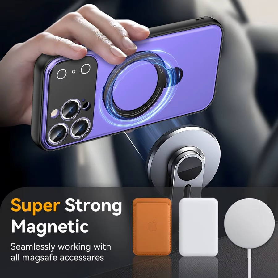 Duty Armor Ring Halter Hülle für iPhone 11 bis 16 Serie und iPhone 17 Pro/Pro Max mit starker magnetischer Ladeabdeckung in Rot - Bild 3