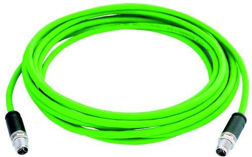 Telegärtner Cat6a Ethernet LAN Verbindungsleitung Stecker Schwarz Grün, Länge: 0,5 m - Bild 1
