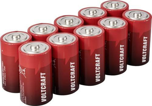 Voltcraft Mono D Batterie Alkali-Mangan 1.5V 18000 mAh 10 Stück in Rot - Bild 1