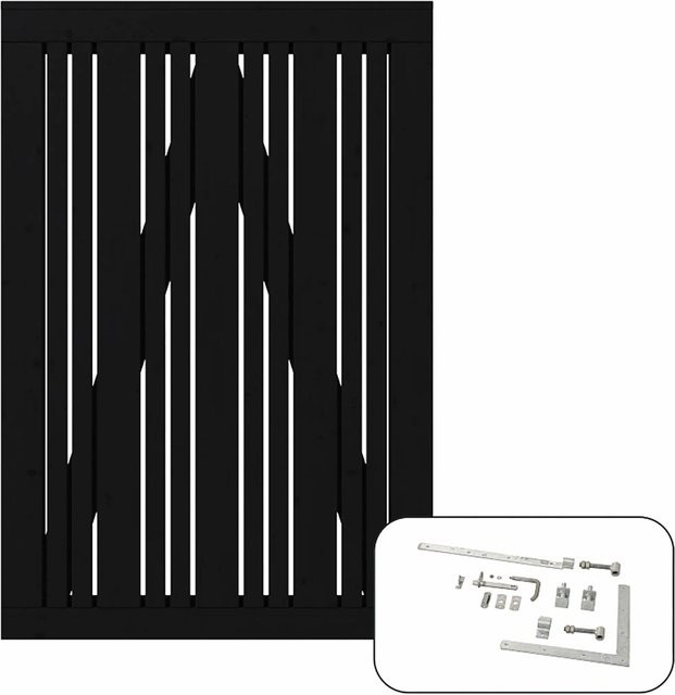 Plus Holz Einzeltor Tangent aus Nadelholz in Schwarz, Breite: 95 cm, Höhe: 140 cm - Bild 1