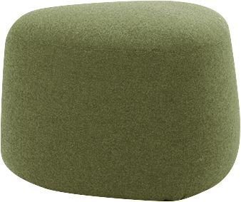 Leyform GOGO Pouf oval mit Stoffbezug in Moosgrün, B: 55,0 cm, T: 51,5 cm, H: 44,0 cm - Bild 1