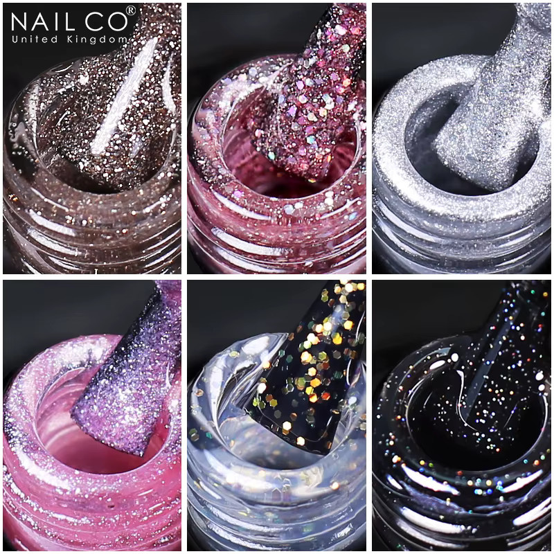 NAILCO Gel Nagellack, Glitter, 15 ml, Schimmernd - Bild 4