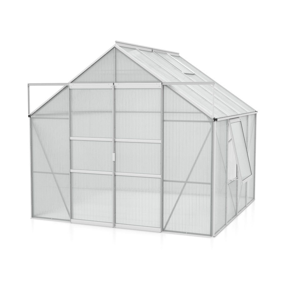Vitavia Gewächshaus Meridian 2 6700 aus Aluminium in Silber mit 6,7 m² Fläche und 6 mm Polycarbonat-Verglasung - Bild 3
