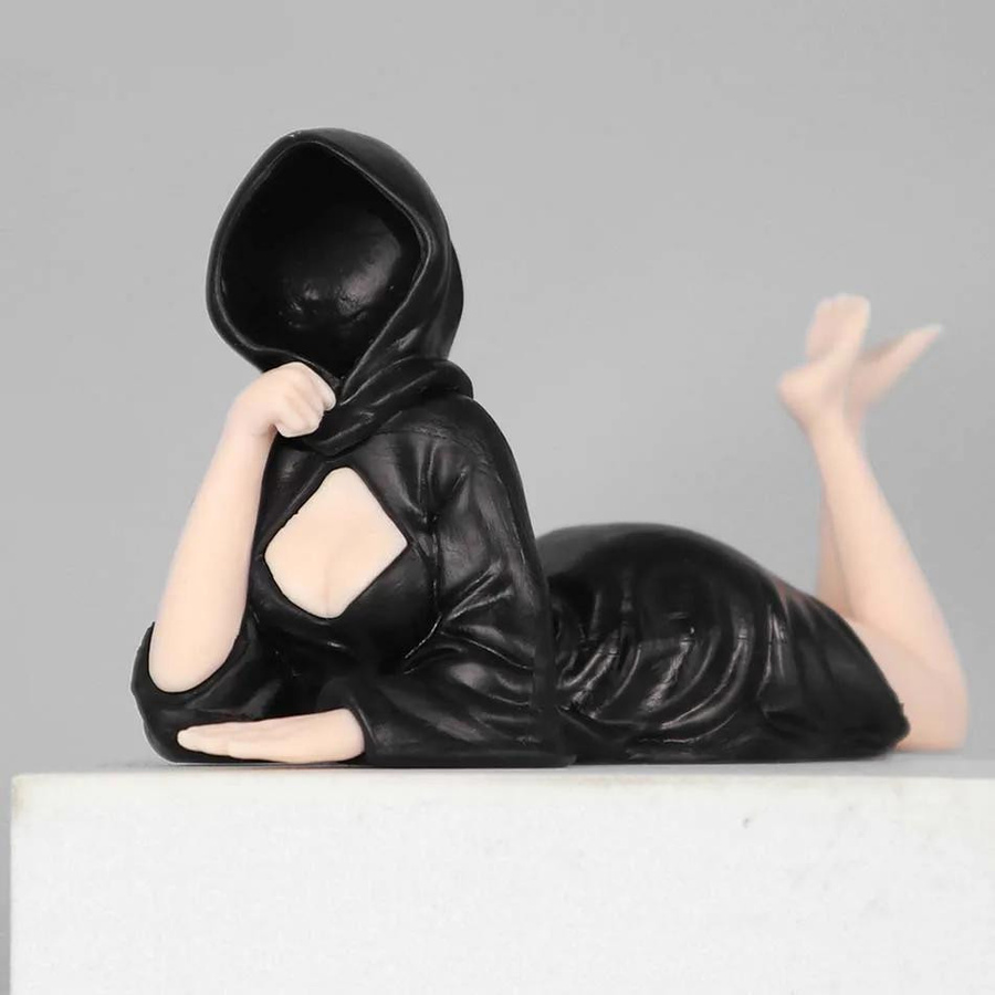 Fashnics Geheimnisvolle Halloween-Statue Gotische Schwarzgewandete Königin Figur ab 14 Jahren - Bild 2