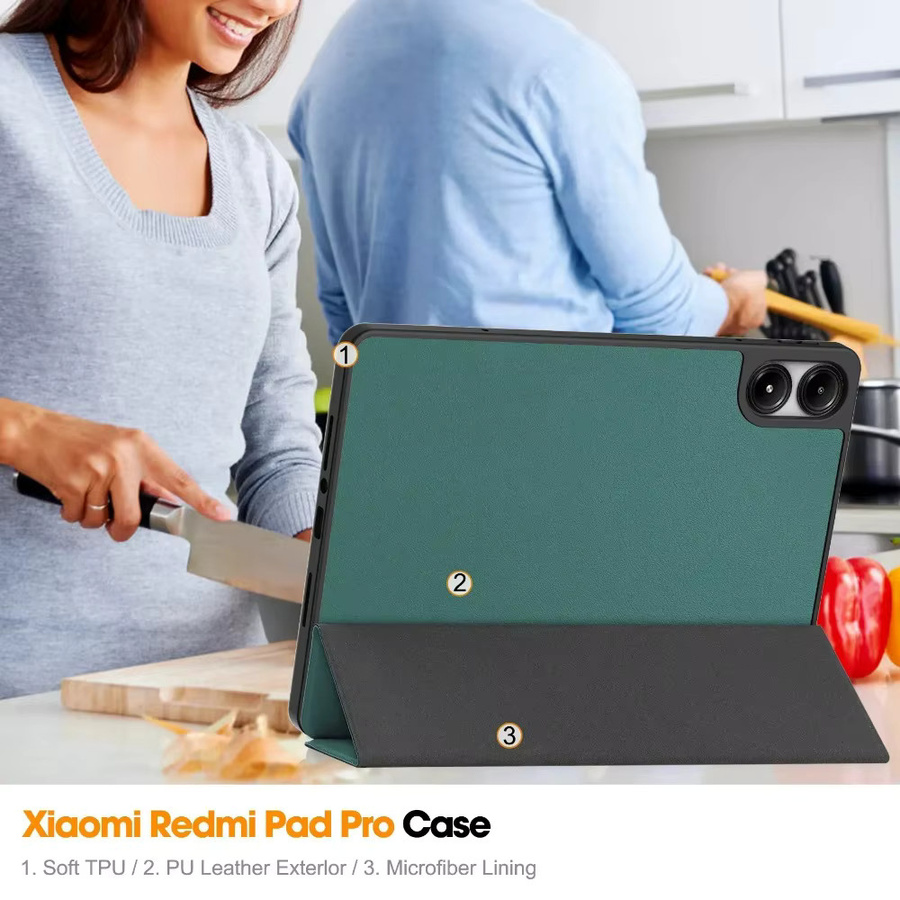 Xiaomi Schutzhülle für Redmi Pad Pro und Poco Pad 12 mit Stifthalter in Gold - Bild 6