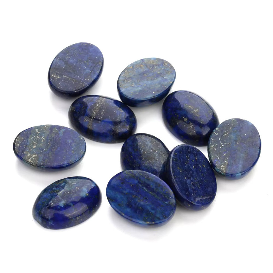 Lazurite Cabochon Perlen, Naturstein, Oval, Flatback, Unisex - Bild 3