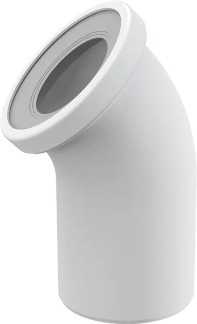 Alcadrain A90-45 WC-Anschlussbogen 45 Grad Ø 110 mm in Weiß - Bild 1