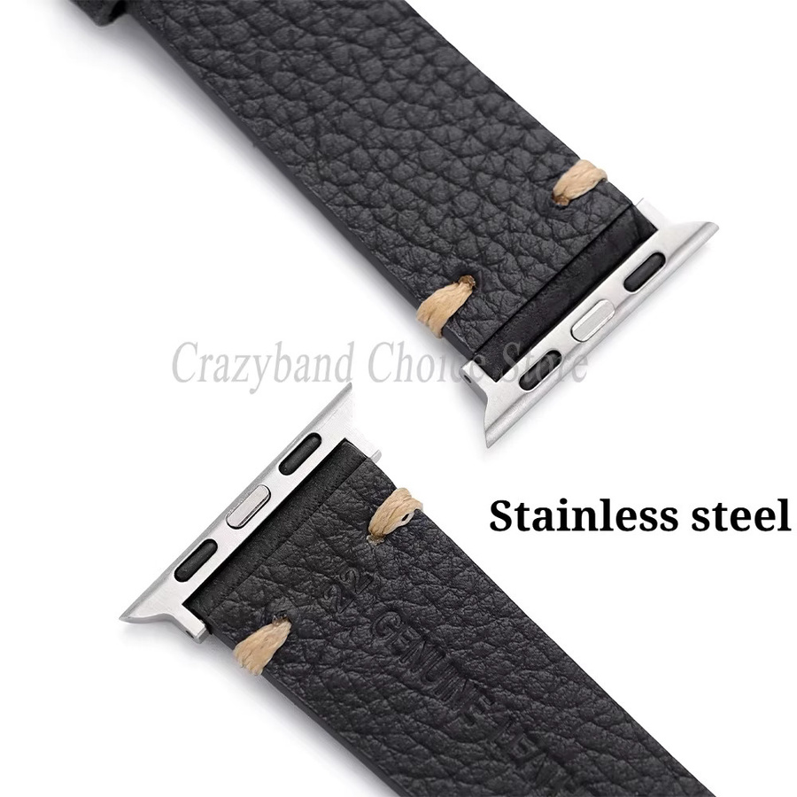 crazyband Uhrenarmband Rindsleder, Schwarz, Unisex - Bild 2
