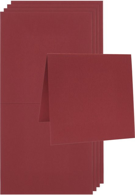 Rico Design Paper Poetry Luxury Karten Quadratisch Weinrot - Bild 1