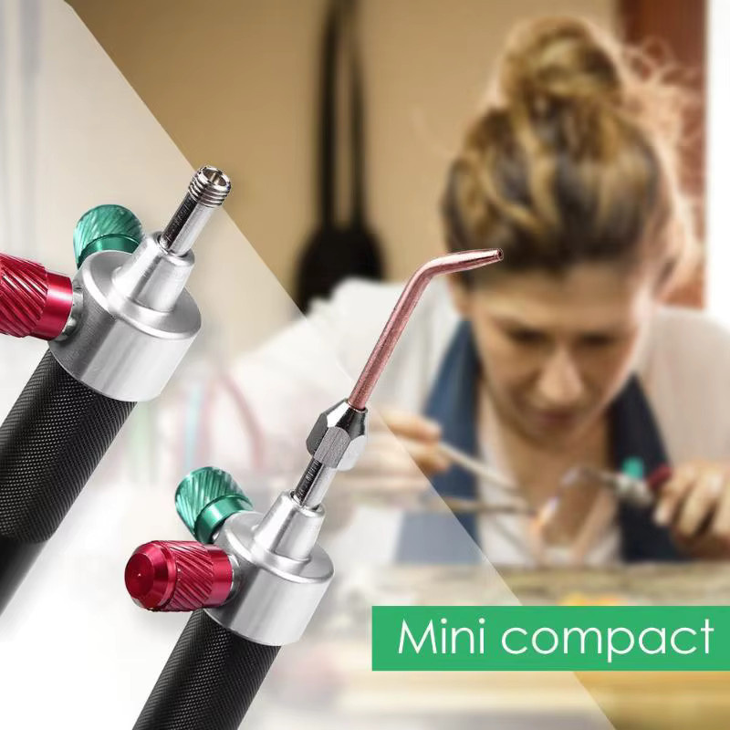 Mini Gas-Lötbrenner Set aus Edelstahl für Sauerstoff-Acetylen-Schweißarbeiten in Multicolour - Bild 4
