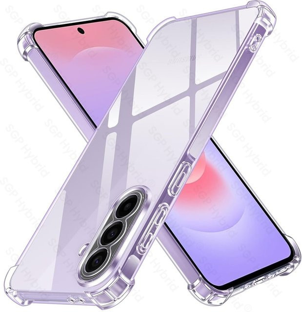 Stoßfeste Silikon-Schutzhülle für Samsung Galaxy A37 5G in Transparent mit Anti-Vergilbungs-Schutz - Bild 1