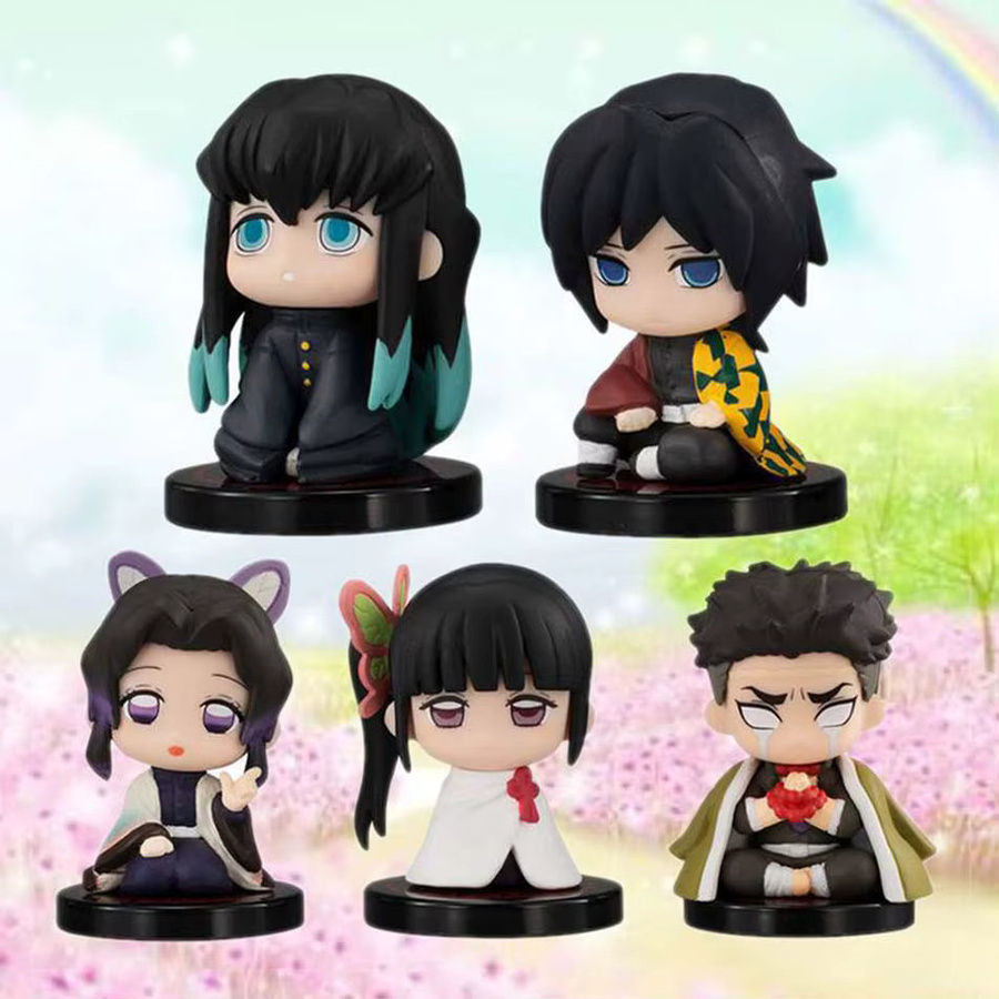 Bandai Kimetsu no Yaiba Q Version Tanjiro Nidouzi Inosuke Zenizu PVD Figur Modell Puppe - Bild 2