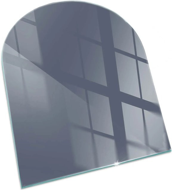 Tulup Glasbodenplatte für Kaminöfen in Marine Blau, Halbkreis, B: 80 cm, T: 70 cm - Bild 1