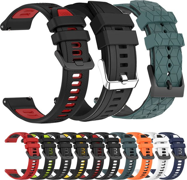 Zeblaze Uhrenarmband Silikon, Schwarz, 22 mm - Bild 1