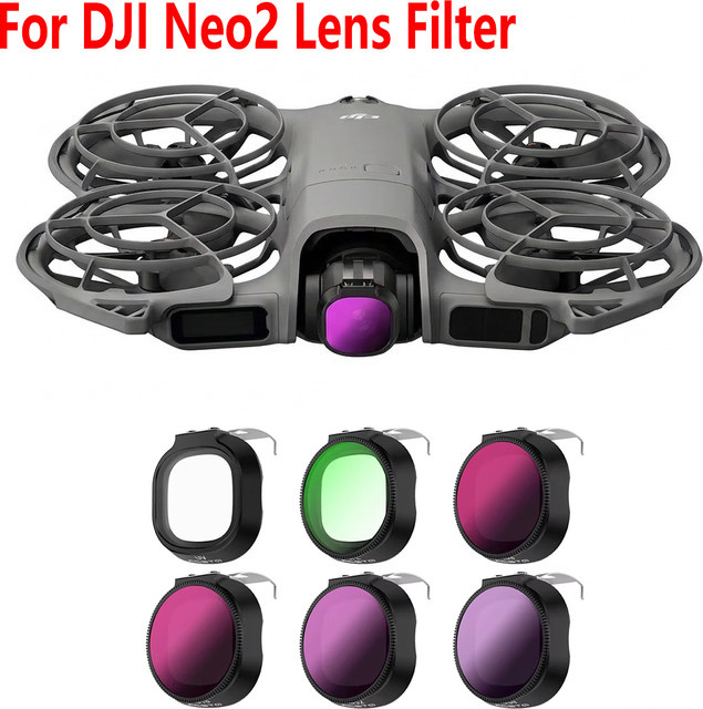 DJI Neo2 Objektivfilter-Set mit ND8 ND16 ND32 CPL und UV-Filtern in Schwarz - Bild 1