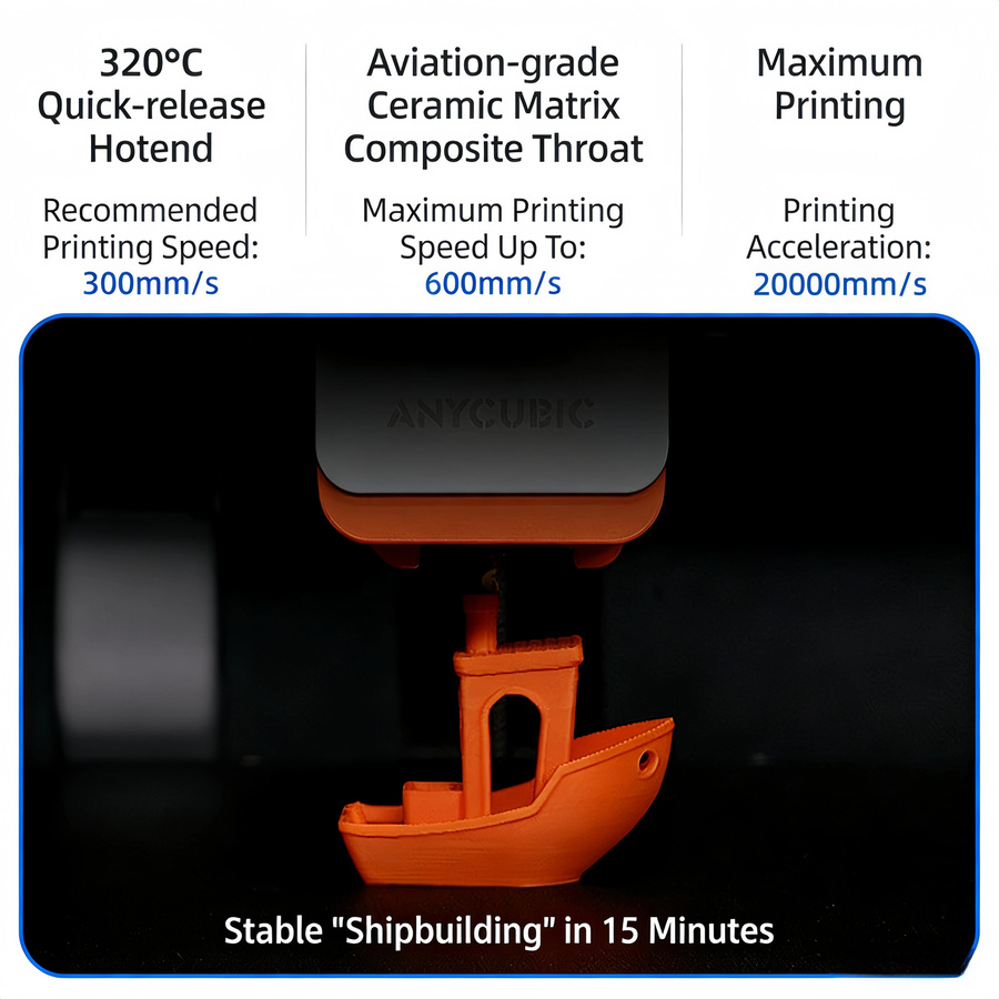 Anycubic Vollmetall-Hotend mit 0,4 mm Messingdüse und gehärteter Stahldüse für Kobra S1 Combo S1C S1 FDM-Drucker - Bild 3