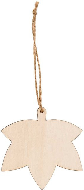 Rico Design Holzanhänger Ahornblatt natur B: 7,7 cm, H: 7,9 cm - Bild 1