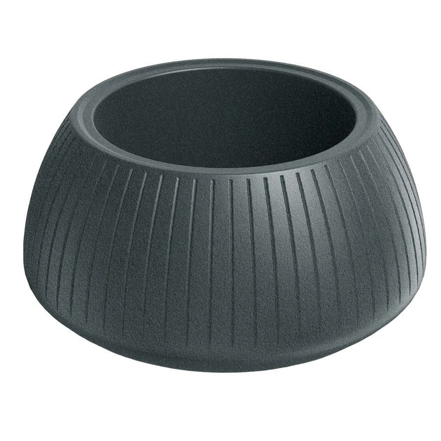 Prosperplast Blumentopf Coro Bowl modern gerippt in Graphit, Durchmesser: 20 cm, Höhe: 40 cm - Bild 2