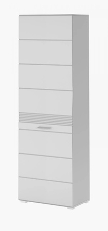Inn.Furn Schuhschrank und Garderobenschrank Leon in Weiß Hochglanz, B/T/H: 55 x 37 x 190 cm